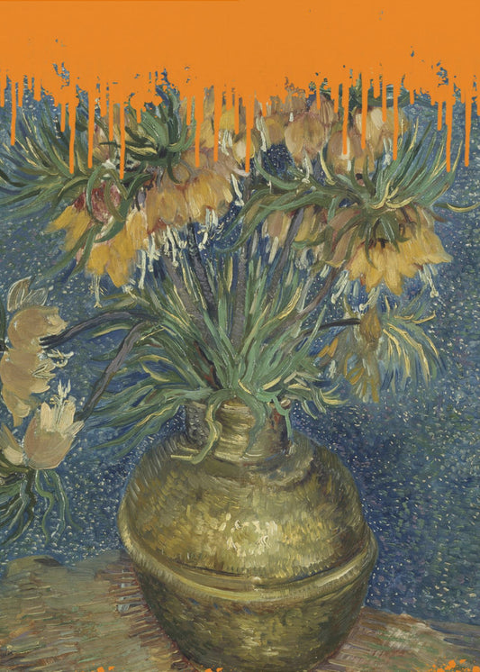 Collage Sonnenblumen und der Spritzer Van Gogh | Poster