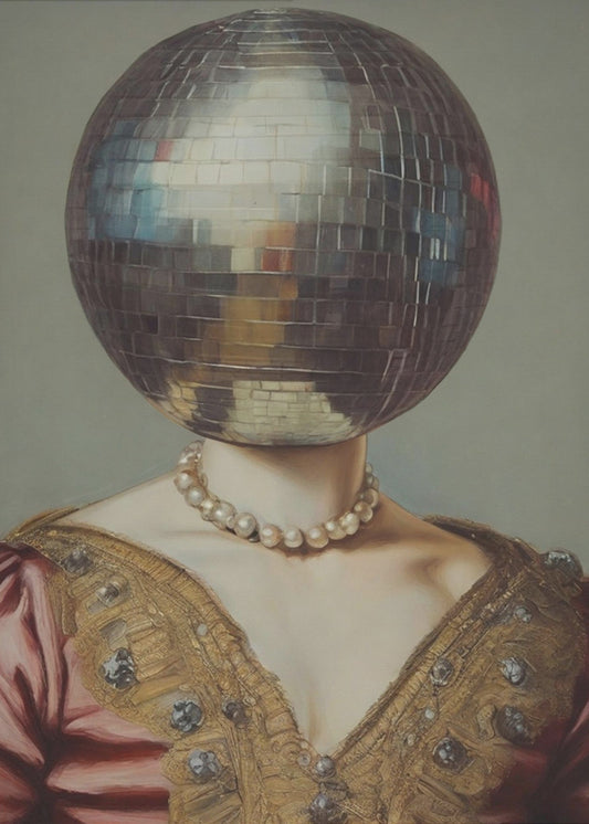 DiscoHead Queen / Veränderte Collage-Kunst | Poster