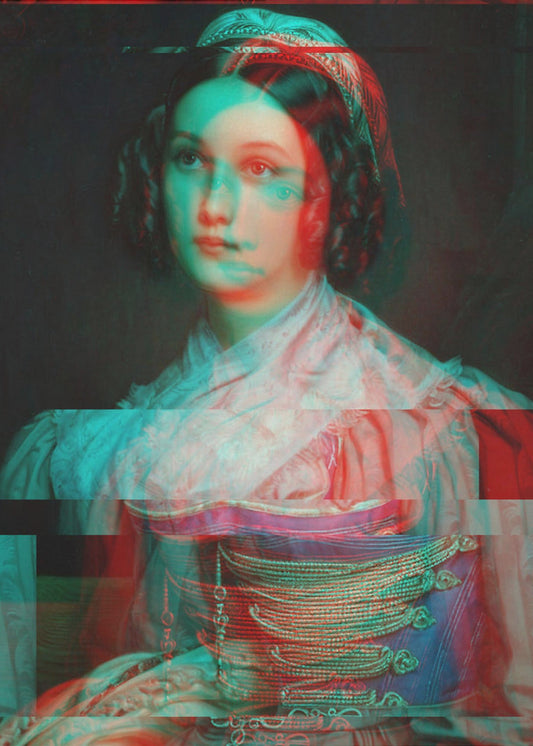 Glitched Portrait einer Frau | Poster