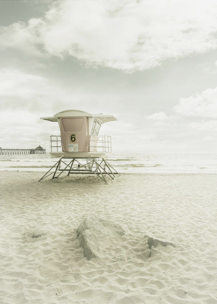 KALIFORNIA Vintage Imperial Beach | Wydruki na łótnie