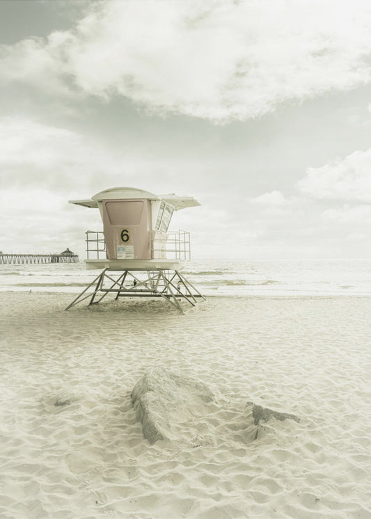 KALIFORNIA Vintage Imperial Beach | Wydruki na łótnie