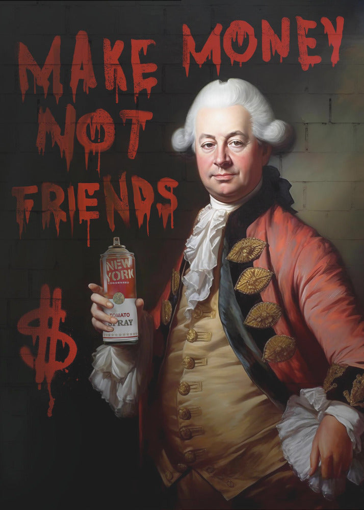 Verdiene Geld, nicht Freunde | Poster - Kunstdruck