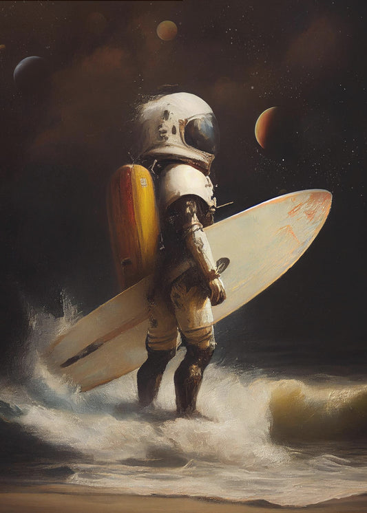 Mein Space-Surfing-Tag | Poster - Kunstdruck