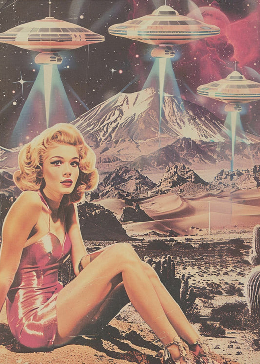 Vintage UFO Babe | Canvas
