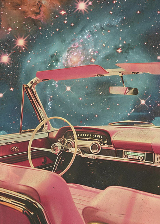 Pink Convertible Car | Canvas