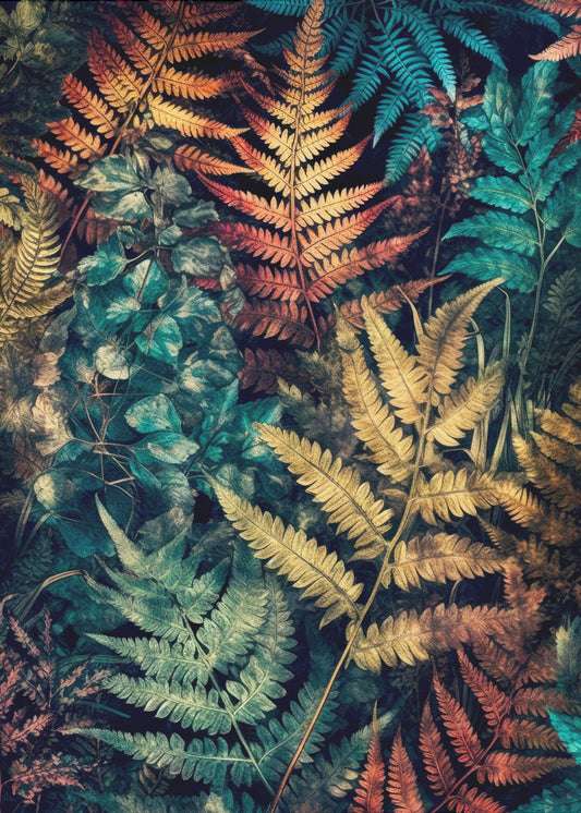 Vibrant Garden and ferns 4 | Poster