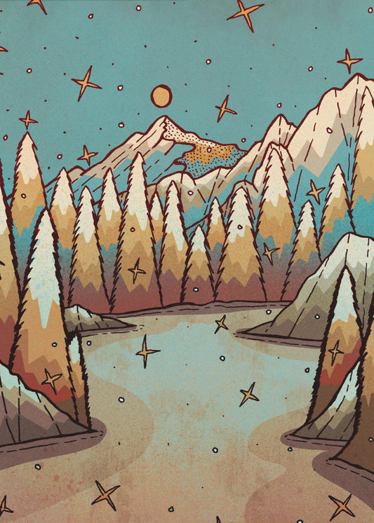 Winter of Gold and Blue | Canvas