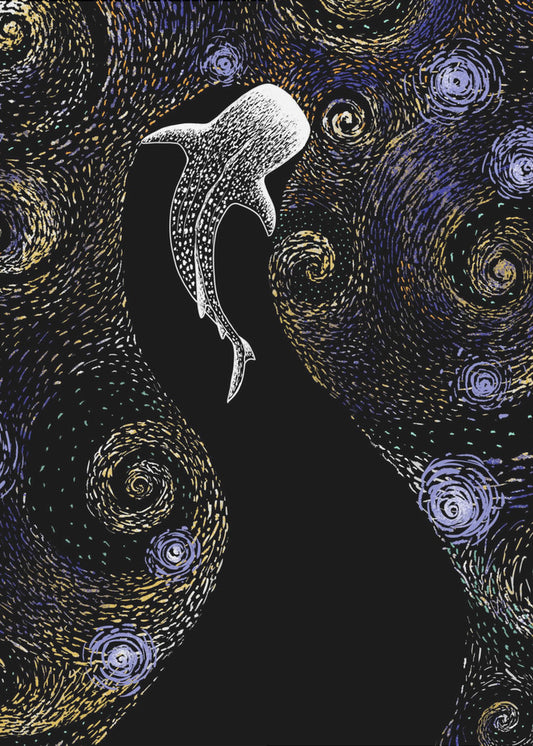 Star Eater In Van Gogh Style   Colored | Canvas