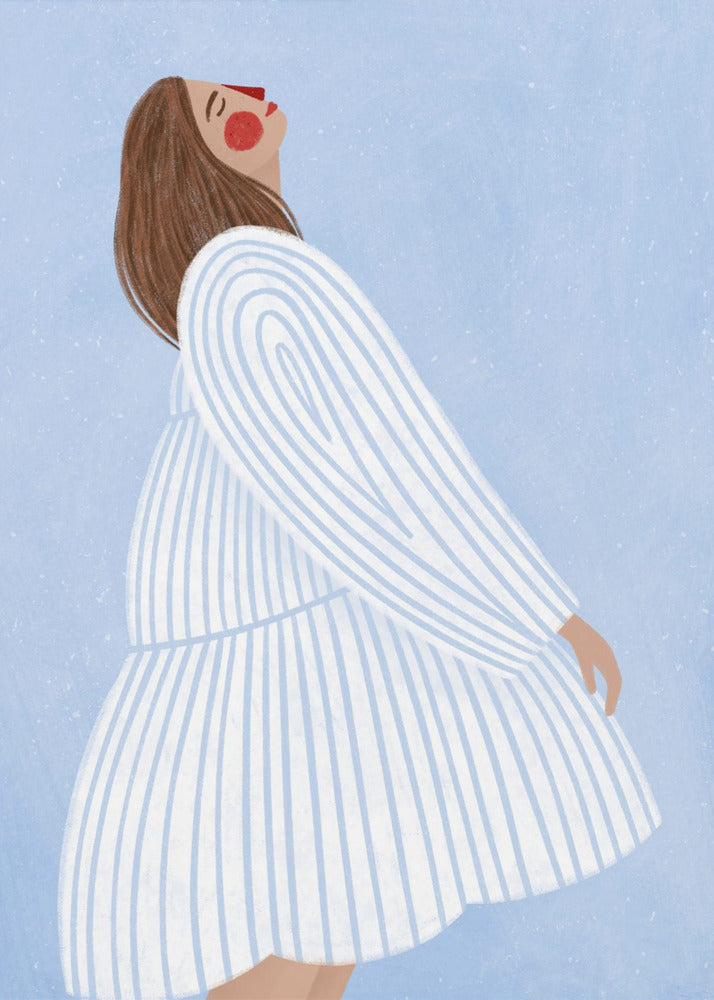 Die Frau mit den blauen Streifen | Poster