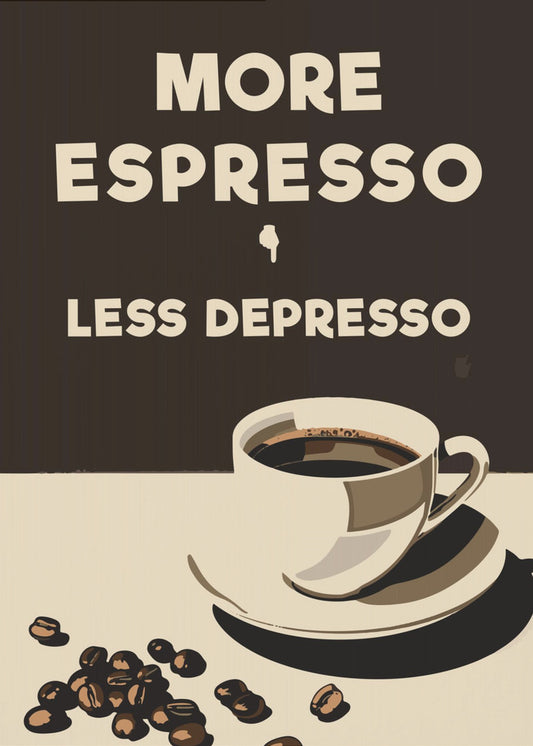 Mehr Espresso – weniger Depresso | Poster