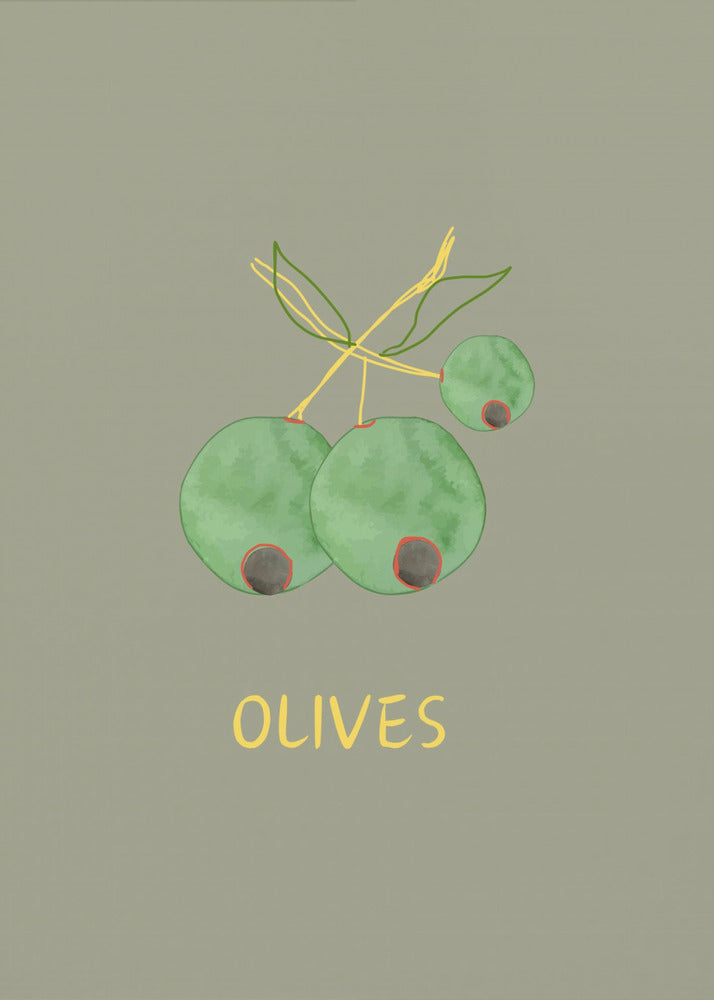 Oliven in Grün | Poster