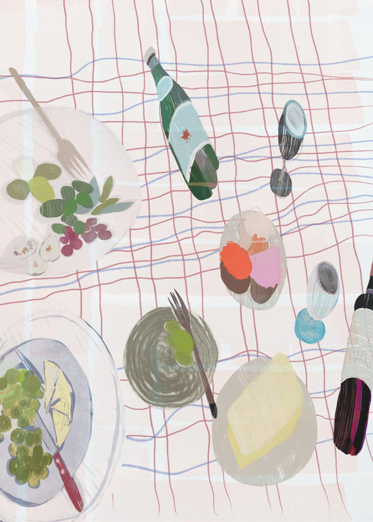 Essen und Wein Picknick | Leinwand