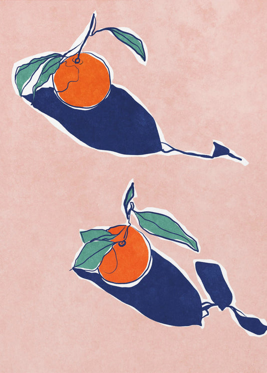 Abstrakte Orangen | Poster