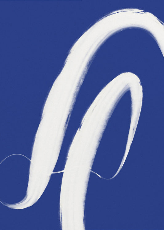 Whirling White Strokes | Poster