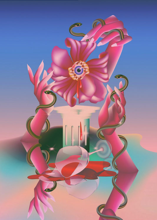 Flower On a Pedestal | Canvas