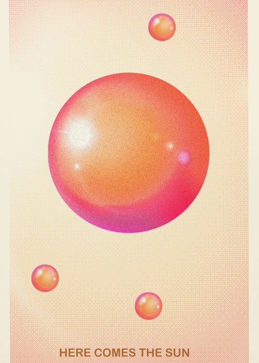 RETRO GRAPHIC NO.4 / HERE COMES THE SUN | Canvas