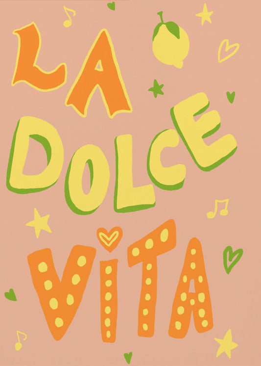 Poster La Dolce Vita Rosa Up | Canvas