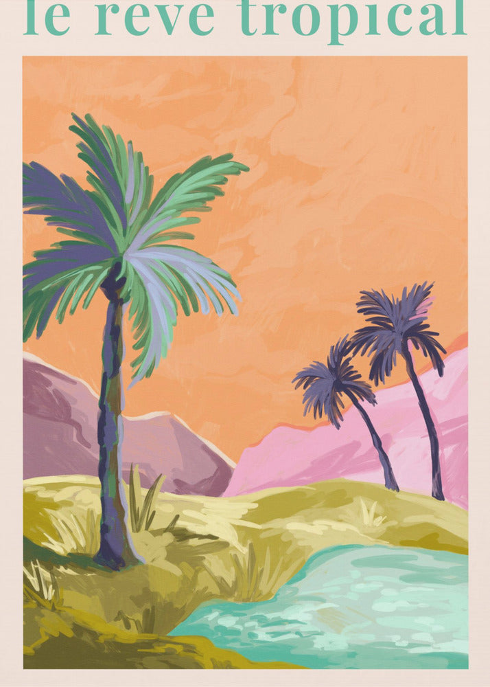 Le Rêve Tropical - Palmtrees | Canvas