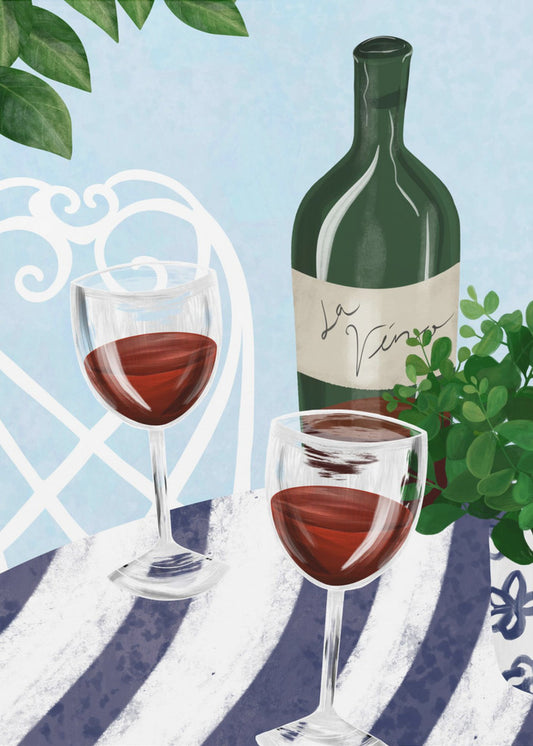 Rotwein unterm Baum | Poster