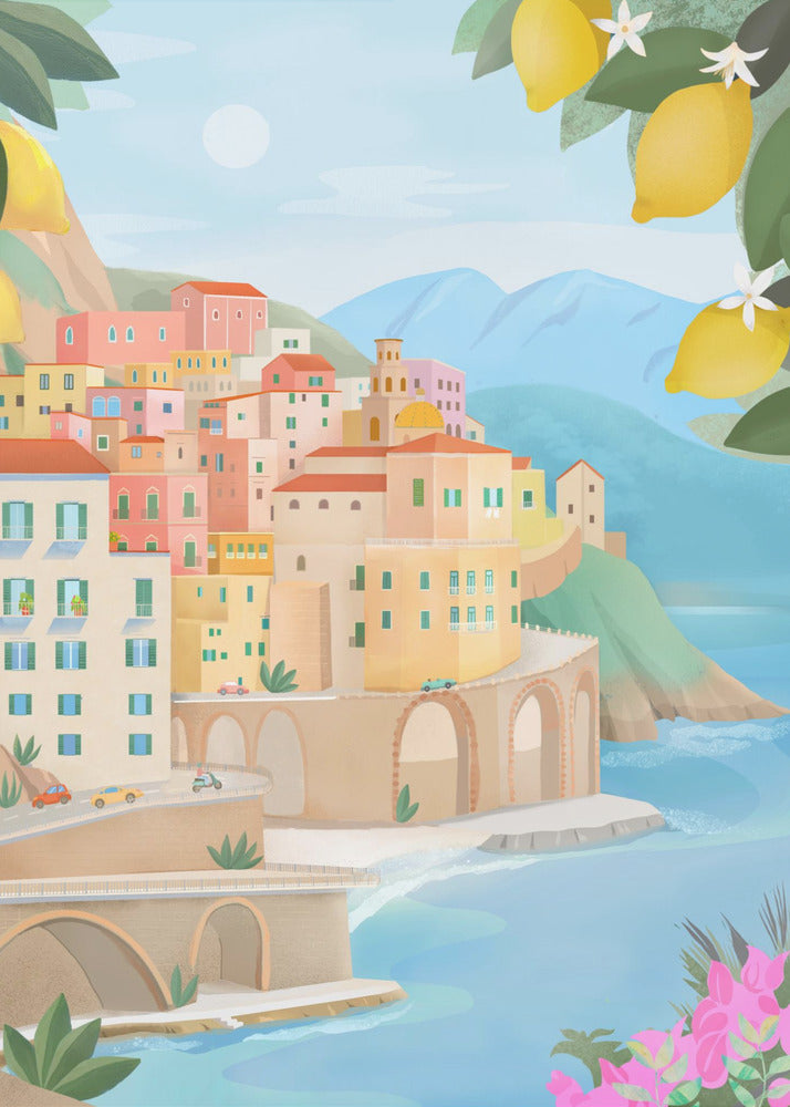 Amalfikysten, Italien | Lærredsbilleder