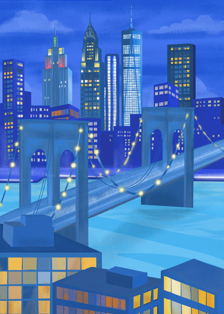 Nowy Jork nocą | Wydruki na łótnie