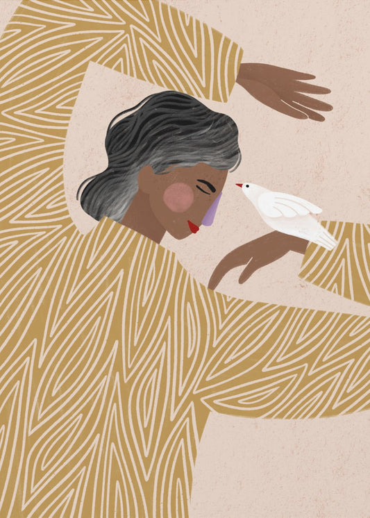 Die Frau mit dem Vogel | Poster