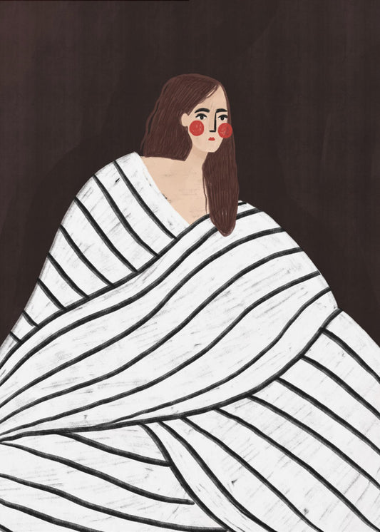 Die Frau mit den schwarz-weißen Streifen | Poster