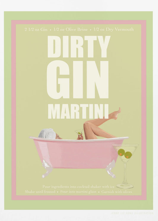 Jlr Cocktails - Dirty Gin Martini | Poster