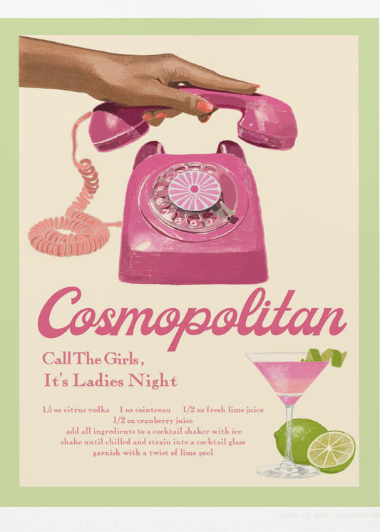 JLR Cocktails Cosmopolitan | Poster