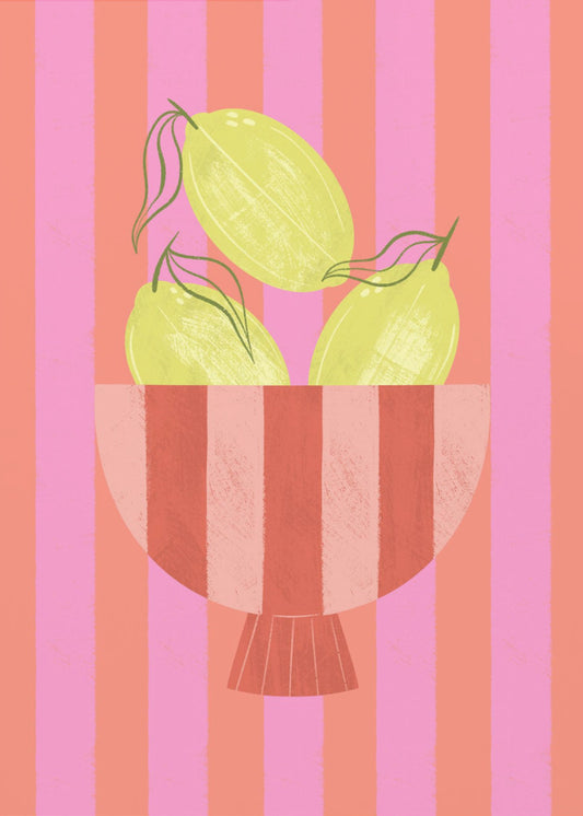 Schale mit Zitronen | Poster