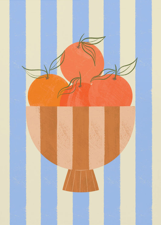 Schale mit Orangen | Poster