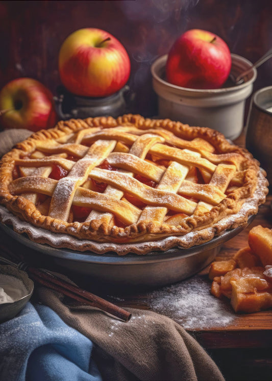 Apfelkuchen-Food-Fotografie | Poster