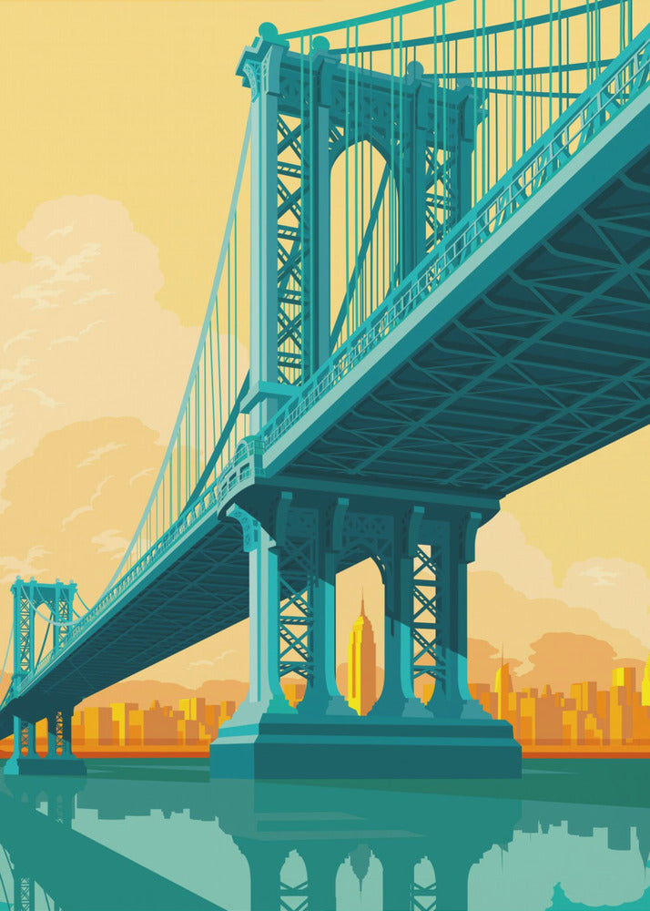 Most Manhattan w Nowym Jorku | Wydruki na łótnie