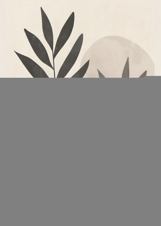 Painted Shapes and Plants 3 | Canvas