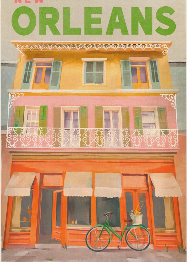 New Orleans Louisiana Vintage Travel Poster | Canvas