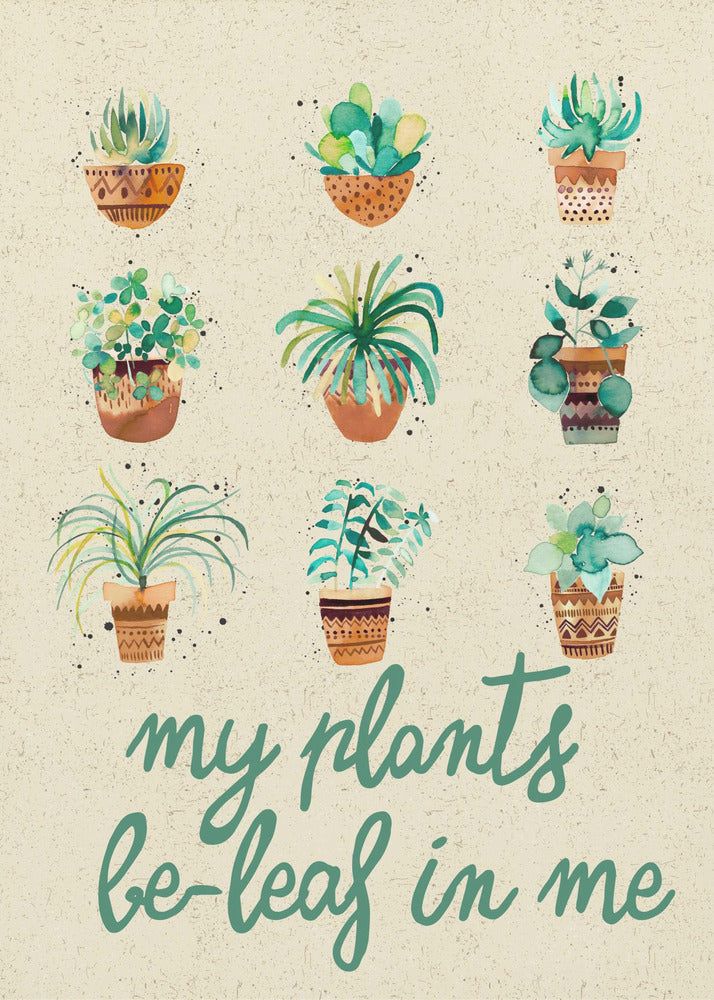Meine Pflanzen glauben an mich | Poster