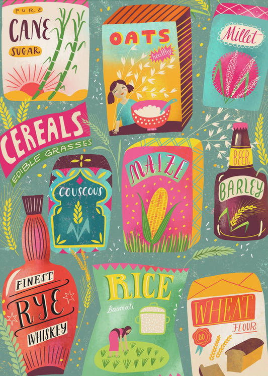 Buntes Müsli-Diagramm | Poster