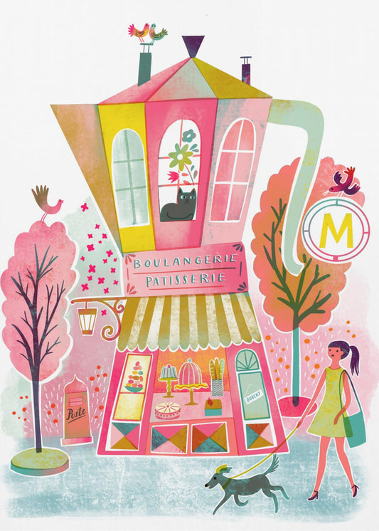 Ranskalainen kahvileivonnainen Vintage | Canvastaulut