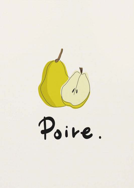 Moderne französische Obstkollektion „Birne / Poire“ | Poster