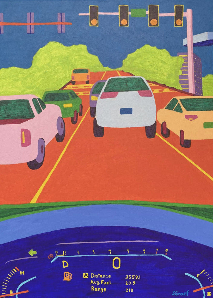 Jazda samochodem | Wydruki na łótnie