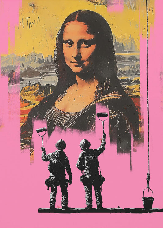 Różowa Monalisa | Wydruki na łótnie