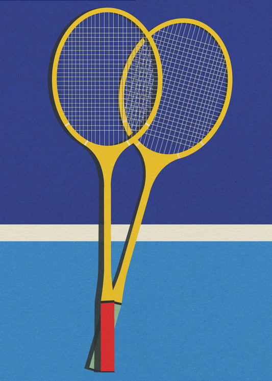Badmintonschläger aus Holz | Poster