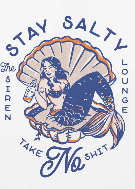 Stay Salty Siren Lounge Pin-Up Mermaid | Wydruki na łótnie