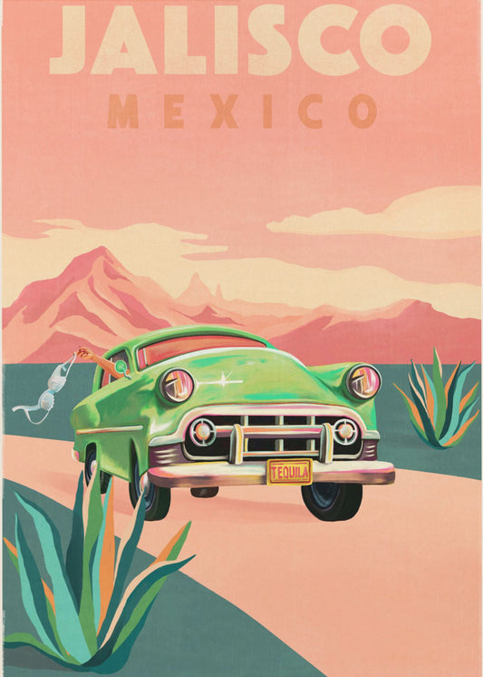 Jalisco Mexiko Vintage Reisen Poster - Kunstdruck | Leinwand-Bilder