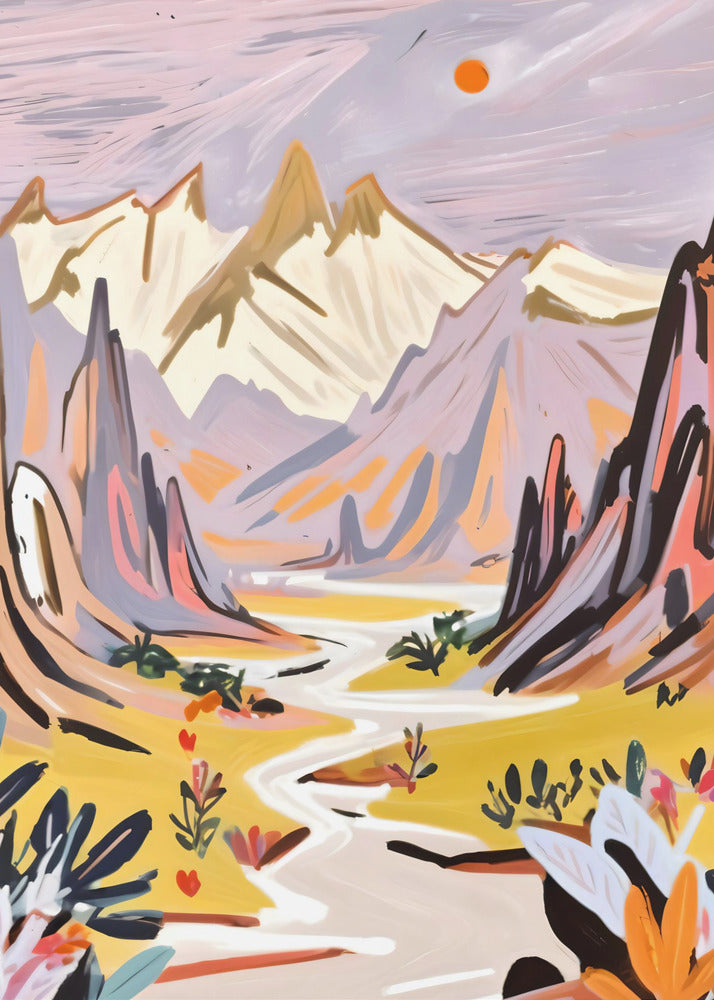 Lavender Mountains | Canvas