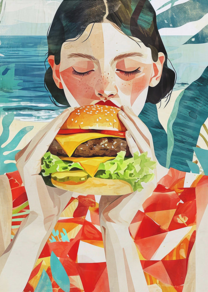 Geschmacksessende Frau | Poster