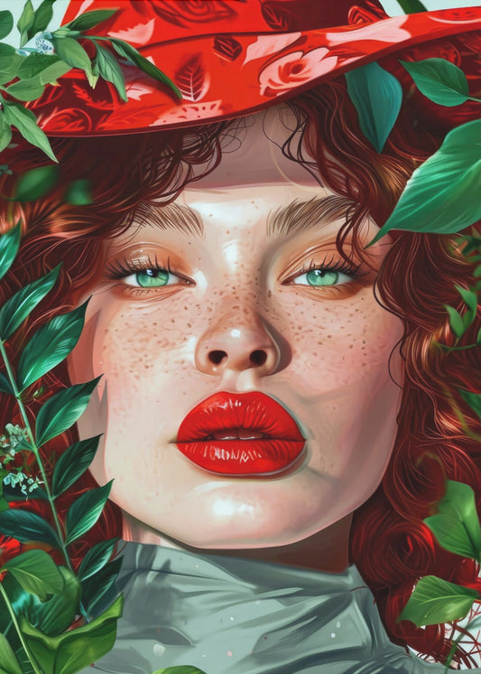 Porträt einer Frau mit grünen Augen | Poster