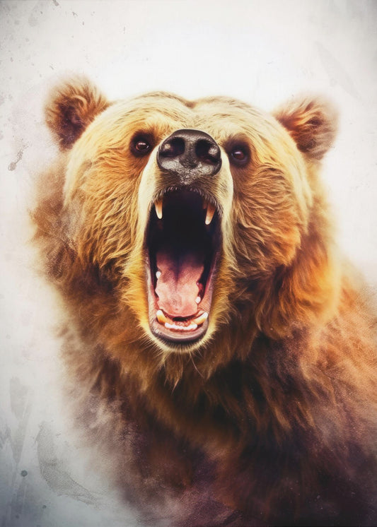 Bär Braun Aquarell Tier Kunst | Poster