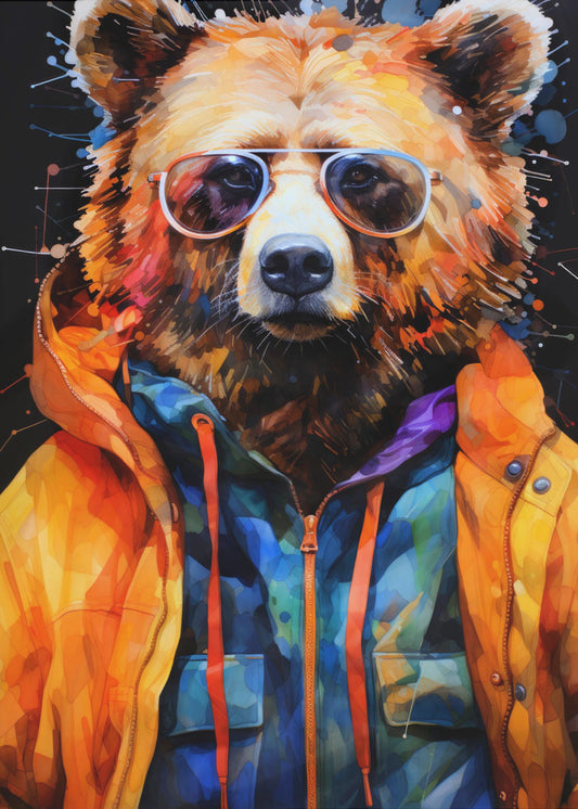 Bär Aquarell Tierkunst | Poster