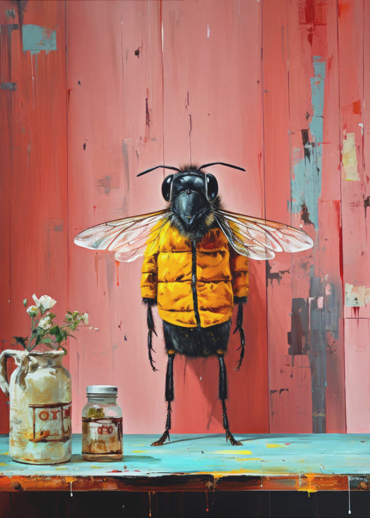 Biene in der Küche Aquarell Tierkunst | Poster